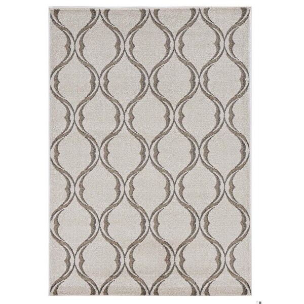Homeroots 79 x 114 in. Sand Polypropylene Rug 375016 - main